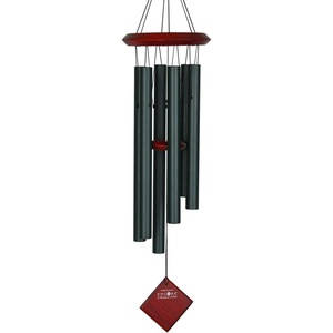 image:imageWoodstock Chimes Pluto Wind Chime for Outside 27 Bronze Small Light Airy Sound for Outdoor Garden Patio Porch Decor Encore Collection DCB27Evergreen