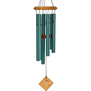 image:imageWoodstock Chimes Pluto Wind Chime for Outside 27 Bronze Small Light Airy Sound for Outdoor Garden Patio Porch Decor Encore Collection DCB27Verdigris
