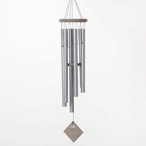 image:imageWoodstock Chimes Pluto Wind Chime for Outside 37 Black Wood Medium Tone Sound for Outdoor Garden Patio Porch Decor Gifts Encore Collection DCKK37Gray
