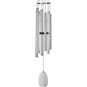 image:imageWoodstock Chimes Signature Collection Bells of Paradise Bronze 32 Decor Designs Wind Chimes for Outdoor Patio Home or Garden Dcor BPMBRSilver