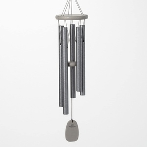 image:imageWoodstock Chimes Signature Collection Chimes of Bali 25 Silver World Music Wind Chimes for Outdoor Patio Home or Garden Decor BWAS