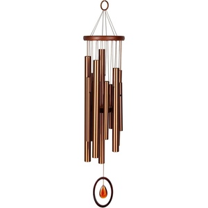 image:imageWoodstock Chimes Signature Collection Chimes of Crystal Silence Medium 27 Antique Silver Wind Chime for Outdoor Patio Home or Garden Decor SLCASMedium  Bronze