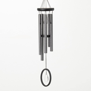 image:imageWoodstock Chimes Signature Collection Chimes of Crystal Silence Medium 27 Antique Silver Wind Chime for Outdoor Patio Home or Garden Decor SLCASSmall  Antique Silver