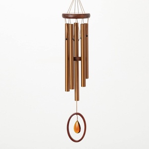 image:imageWoodstock Chimes Signature Collection Chimes of Crystal Silence Medium 27 Antique Silver Wind Chime for Outdoor Patio Home or Garden Decor SLCASSmall  Bronze