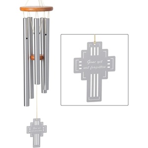 image:imageWoodstock Chimes Signature Collection Chimes of Remembrance 26 Not Forgotten Silver Wind Chimes for Outdoor Patio Home or Garden Dcor RMNF26 Not Forgotten
