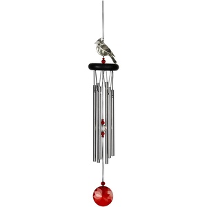 image:imageWoodstock Chimes Signature Collection Crystal Cardinal Chime 18 Decor Designs Wind Chimes for Outdoor Patio Home or Garden Dcor WFCRD