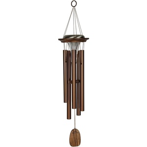 image:imageWoodstock Chimes Signature Collection Moonlight Solar Chime 29 Bronze Decor Designs  Solar Chimes Wind Chimes for Outdoor Patio Home or Garden Dcor MOONBR