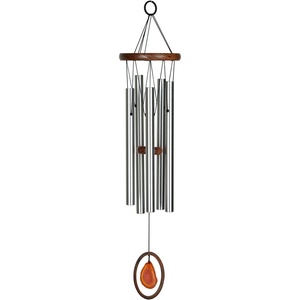 image:imageWoodstock Chimes Signature Collection Woodstock Agate Chime Large 25 Blue Decor Designs Wind Chimes for Outdoor Patio Home or Garden Dcor WAGBLLBrown