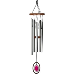 image:imageWoodstock Chimes Signature Collection Woodstock Agate Chime Large 25 Blue Decor Designs Wind Chimes for Outdoor Patio Home or Garden Dcor WAGBLLRed