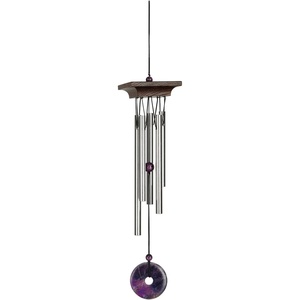 image:imageWoodstock Chimes Signature Collection Woodstock Amethyst Chime Small 21 Decor Designs Wind Chimes for Outdoor Patio Home or Garden Dcor WYBRMedium