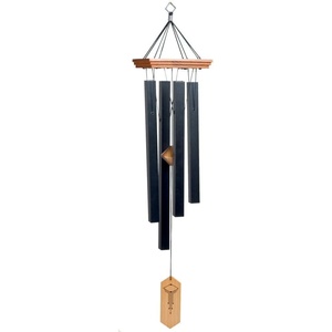 image:imageWoodstock Chimes Signature Collection Woodstock Craftsman Chime 25 Black Decor Designs Wind Chimes for Outdoor Patio Home or Garden Dcor CRCBMCRCBM