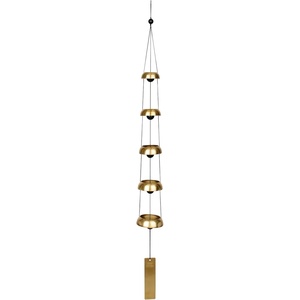 image:imageWoodstock Chimes Signature Collection Woodstock Temple Bells Quintet 32 Copper Wind Bells for Outdoor Patio Home or Garden Dcor TB5CBrass