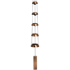 image:imageWoodstock Chimes Signature Collection Woodstock Temple Bells Quintet 32 Copper Wind Bells for Outdoor Patio Home or Garden Dcor TB5CCopper