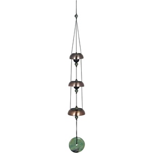 image:imageWoodstock Chimes Signature Collection Woodstock Temple Bells Quintet 32 Copper Wind Bells for Outdoor Patio Home or Garden Dcor TB5CTerra