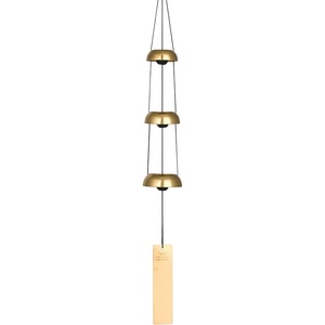 image:imageWoodstock Chimes Signature Collection Woodstock Temple Bells Trio 24 Brass Wind Bells for Outdoor Patio Home or Garden Dcor TB3