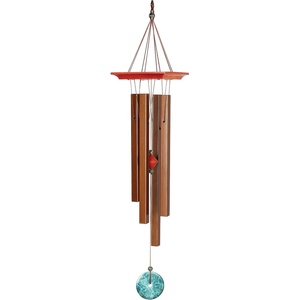 image:imageWoodstock Chimes Signature Collection Woodstock Turquoise Chime Medium 26 Decor Designs Wind Chimes for Outdoor Patio Home or Garden Dcor WTBRM