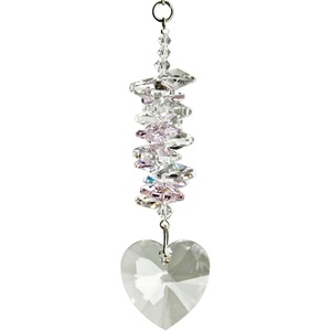 image:imageWoodstock Chimes Sun Catcher Crystal Heart Cascade 4 Ruby Red Crystal Cascading Suncatcher Hanging Window Prism for Indoor Kitchen Office Gifts Rearview Car Mirror Dcor Rainbow Makers CollectionCCHR