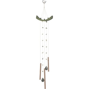 image:imageWoodstock Wind Chimes 29 Chi Energy Jade Chime Green Finish Ash Wood Bronze Aluminum Tube Signature Collection Windchimes for Outdoor Patio Home or Garden Dcor CEJS