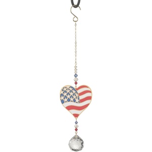 image:imageWoodstock Wind Chimes Crystal Suncatchers American Dream Flag 78 Austrian Crystals Hanging Window Ornament Sun Catcher for Indoor Outdoor Garden Dcor
