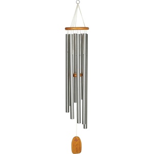 image:imageWoodstock Wind Chimes Garden Decor for Outside Outdoor Patio Decor 56 Inspirational and Memorial Sympathy Wind Chime Porch Decor Gregorian Wind Chime Baritone Deep Toned Sound Silver Wind ChimesGBSGregorian  Baritone