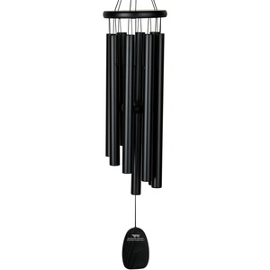 image:imageWoodstock Wind Chimes Garden Decor for Outside Outdoor Patio Decor 56 Inspirational and Memorial Sympathy Wind Chime Porch Decor Gregorian Wind Chime Baritone Deep Toned Sound Silver Wind ChimesGBSAlto Black