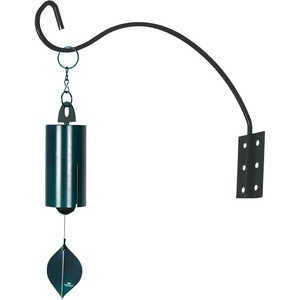 image:imageWoodstock Wind Chimes Heroic Wind Bell amp Outdoor Hanging Bracket 24 Green Wind Chime with Black Iron Wall Mount Deep Tone Windbell amp Durable Hanger for Porch Patio or Garden