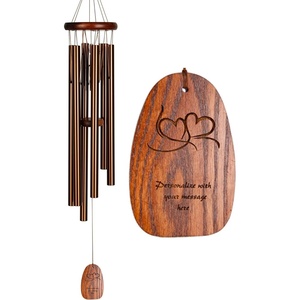 image:imageWoodstock Wind Chimes Personalized Pachelbel Canon Wind Chime for Outside 32 Medium Bronze Customized Double Hearts Wedding for Outdoor Patio Home Garden Dcor amp Wedding Gift PPCCB15