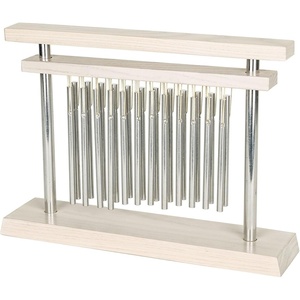 image:imageWoodstock Wind Chimes Tranquility Table Chime Silver Aluminum Solid Rods Small 9  Inch Tall Bell Percussion Instrument for Meditation Yoga Classrooms Offices Great for Awareness RelaxationTTCLW