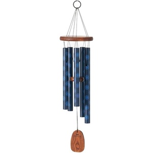 image:imageWoodstock Wind Chimes for Outside 24 Blue Dahlia Windchime Outdoor Garden or Patio Decor and Memorial Gift GCBDDahlia