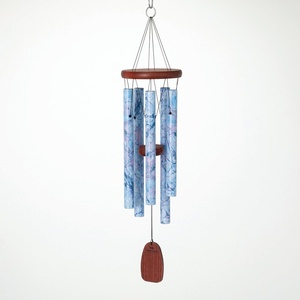 image:imageWoodstock Wind Chimes for Outside Garden Patio Porch and Outdoor Decor 24 Blue Woodstock Decor Wind Chimes Sky Blue Marble DEBM