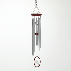 image:imageWoodstock Wind Chimes for Outside Garden Patio Porch and Outdoor Decor 24 Silver Wind Fantasy Wind Chimes Cardinal WFCCA