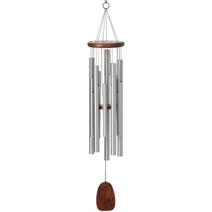 image:imageWoodstock Wind Chimes for Outside Garden Patio Porch and Outdoor Decor 39 Magical Mystery Chimes Taj Mahal Silver Wind Chime ChristmasHanukkah Gifts MMTMAmazing Grace