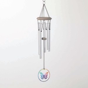 image:imageWoodstock Wind Chimes for Outside Outdoor Decor Garden and Patio Decor Habitats Chime 22 Glass Dragonfly Wind Chime HCGLDButterfly