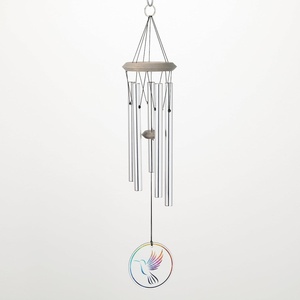 image:imageWoodstock Wind Chimes for Outside Outdoor Decor Garden and Patio Decor Habitats Chime 22 Glass Dragonfly Wind Chime HCGLDHummingbird