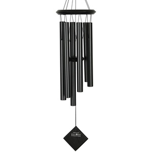 image:imageWoodstock Wind Chimes of Pluto Chimes for Outside 27 Black Wood Small Light Sound Chime Dcor for Outdoor Garden Patio Porch Encore Collection