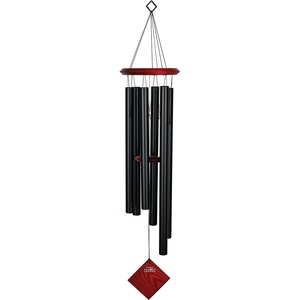 image:imageWoodstock Wind Chimes of Pluto Wind Chimes for Outside 37 Bronze Medium Tone Wind Chime Dcor for Outdoor Garden Patio Porch Encore CollectionChimes of Earth  Black