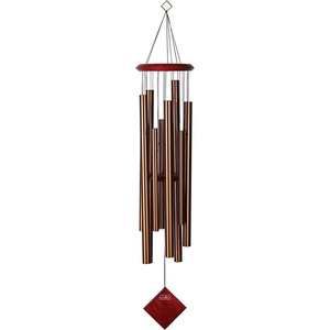 image:imageWoodstock Wind Chimes of the Eclipse Chimes for Outside 40 Bronze Large Deep Tone Chime Dcor for Outdoor Garden Patio Porch Encore CollectionBronze