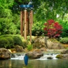 image:imageWoodstock Chimes Asli Arts Collection Ring Bamboo Chime Large 37 Natural Bamboo Wind Chimes for Outdoor Patio Home or Garden Dcor C255Medium