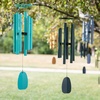 image:imageWoodstock Chimes Bells of Paradise Medium 32 Pigeon Blue Outdoor Memorial Gift Wind Chimes for Backyard Porch Garden Patio Decor Deep Tone Windchime BPMDNMCyan