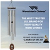 image:imageWoodstock Chimes Fleur de lis Wind Chime for Outside Medium Silver 31 Windchime Tuned to La Marseillaise Frances National Anthem ADFL1