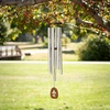 image:imageWoodstock Chimes Fleur de lis Wind Chime for Outside Medium Silver 31 Windchime Tuned to La Marseillaise Frances National Anthem ADFL1