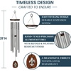 image:imageWoodstock Chimes Fleur de lis Wind Chime for Outside Medium Silver 31 Windchime Tuned to La Marseillaise Frances National Anthem ADFL1