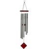 image:imageWoodstock Chimes Pluto Wind Chime for Outside 37 Silver Medium Tone Sound for Outdoor Garden Patio Porch Decor Gifts Encore Collection DCS37