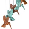 image:imageWoodstock Chimes Signature Collection Woodstock Habitats Hummingbird Spiral 18 Verdigris Habitats and Nature Wind Chimes for Outdoor Patio Home or Garden Dcor HHSHHT