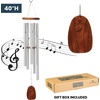 image:imageWoodstock Wind Chimes for Outside 40 Barbershop Harmony Windchime Silver Large Chime Outdoor Garden and Patio Porch Decor and Gifts BHS