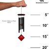 image:imageWoodstock Wind Chimes of Mars Chime for Outside 17 Bronze Small Light Sound Wind Chime Dcor for Outdoor Garden Patio Porch Encore CollectionBlack