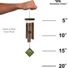 image:imageWoodstock Wind Chimes of Mars Chime for Outside 17 Bronze Small Light Sound Wind Chime Dcor for Outdoor Garden Patio Porch Encore CollectionGreen Wash