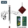 image:imageWoodstock Wind Chimes of Saturn Wind Chimes for Outside 47 Black Large Deep Tone Wind Chime Dcor for Outdoor Garden Patio Porch Encore CollectionBlack