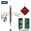 image:imageWoodstock Wind Chimes of Saturn Wind Chimes for Outside 47 Black Large Deep Tone Wind Chime Dcor for Outdoor Garden Patio Porch Encore CollectionBronze