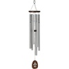 image:imageWoodstock Chimes Fleur de lis Wind Chime for Outside Medium Silver 31 Windchime Tuned to La Marseillaise Frances National Anthem ADFL1